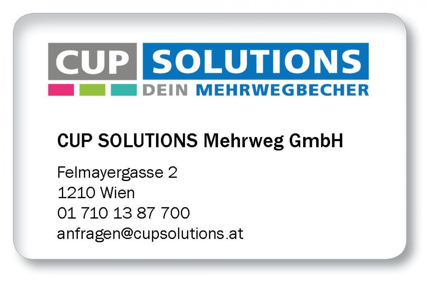 Angebot: Mehrwegbecher, Mehrwegteller, -schüsseln und Häferl Logo: CUP SOLUTIONS Link zum Angebot von CUP SOLUTIONS