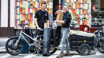 Veranstalter mit Lastenrad